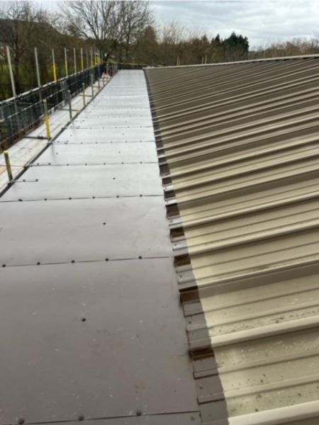 New Siphonic gutter alterations, complete with drainage.: Swipe To View More Images
