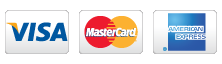 We accept all major debit and credit card including American Express